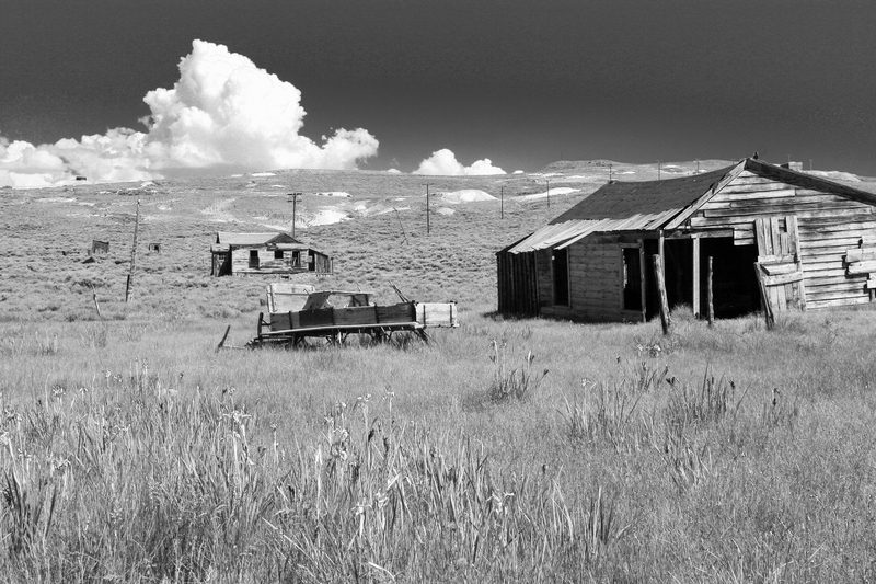 Barn and sled.