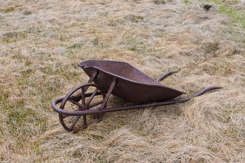 Wheelbarrow.