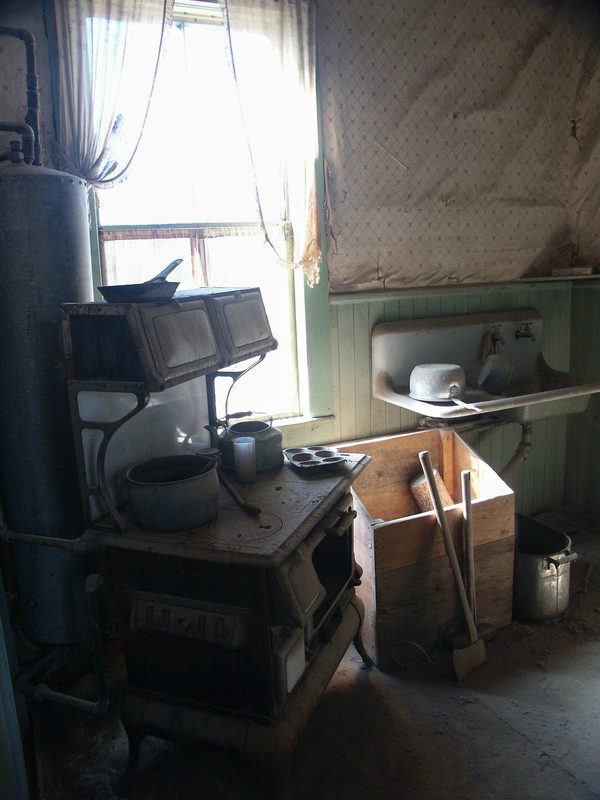 Stove in kitchen.